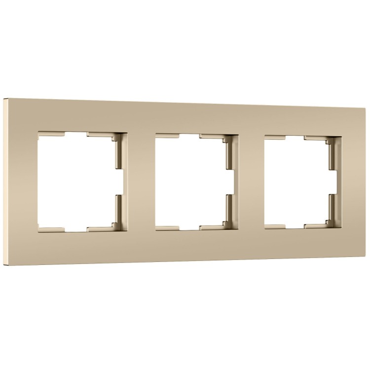 W0032911/ Рамка на 3 поста Slab (шампань софт) W0032911