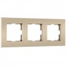 W0032911/ Рамка на 3 поста Slab (шампань софт) W0032911
