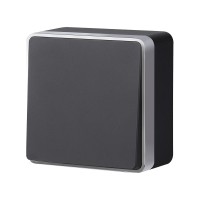 Выключатель одноклавишный проходной Gallant черный с серебром W5012034 Выключатель одноклавишный проходной Gallant черный с серебром W5012034