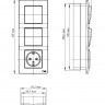 Блок комбинированный Schneider Electric Blanca розетка + 2 выключателя одноклавишных