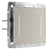 W4523641/ Умный сенсорный выключатель двухклавишный (дымчатый) W4523641