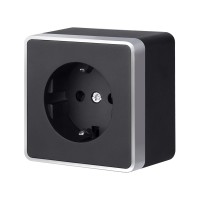 Розетка с заземлением и шторками Gallant черный с серебром W5071134 W5071134 Розетка с заземлением и шторками Gallant черный с серебром W5071134 W5071134