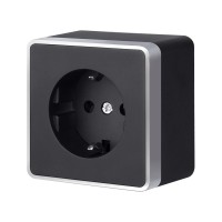 Розетка с заземлением Gallant черный с серебром W5071034 W5071034 Розетка с заземлением Gallant черный с серебром W5071034 W5071034