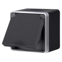 Розетка влагозащ. с зазем. с защит. крышкой и шторками Gallant черный с серебром W5071234 W5071234 Розетка влагозащ. с зазем. с защит. крышкой и шторками Gallant черный с серебром W5071234 W5071234