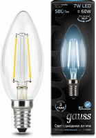 Светодиодная лампа Gauss LED Filament свеча 7Вт. Е14 (естественный белый свет)